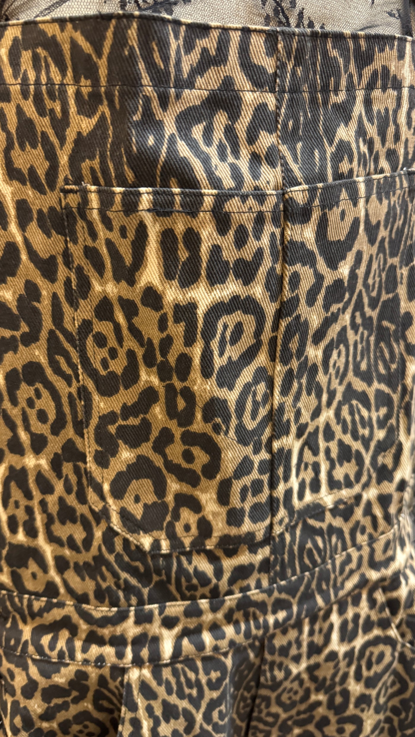 Leopard barrel overalls