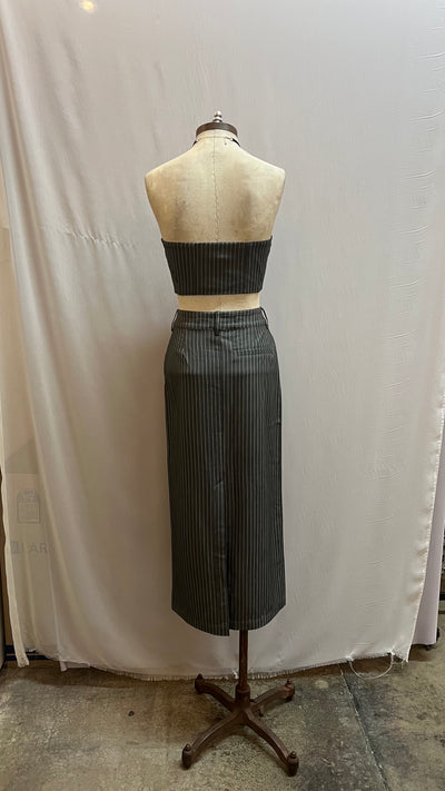Pin stripe skirt set
