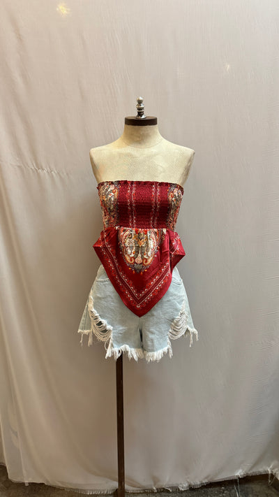 Red bandana top