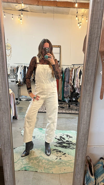 Winter white overalls