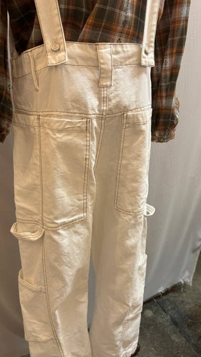 Winter white overalls