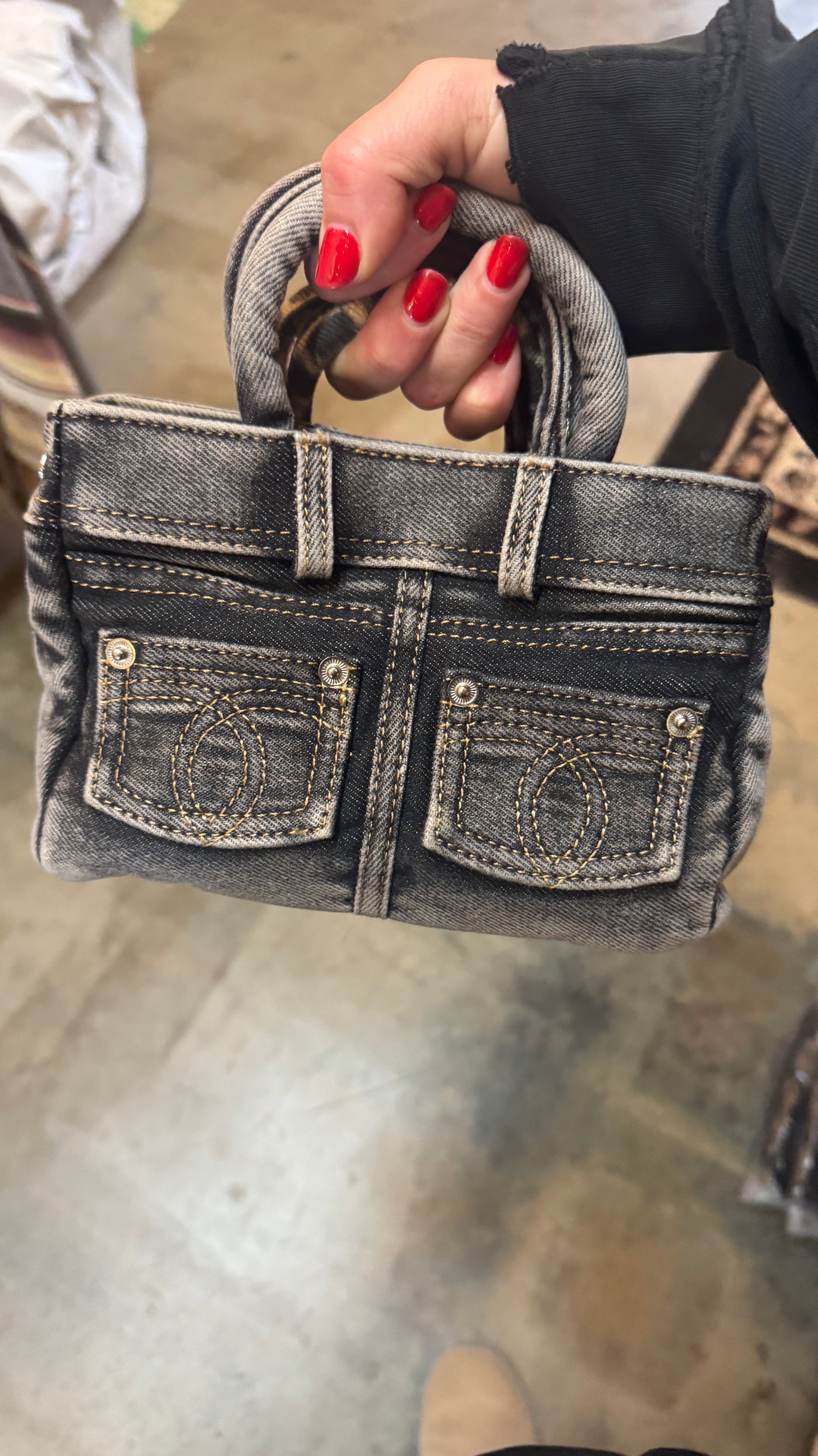 Denim mini bags