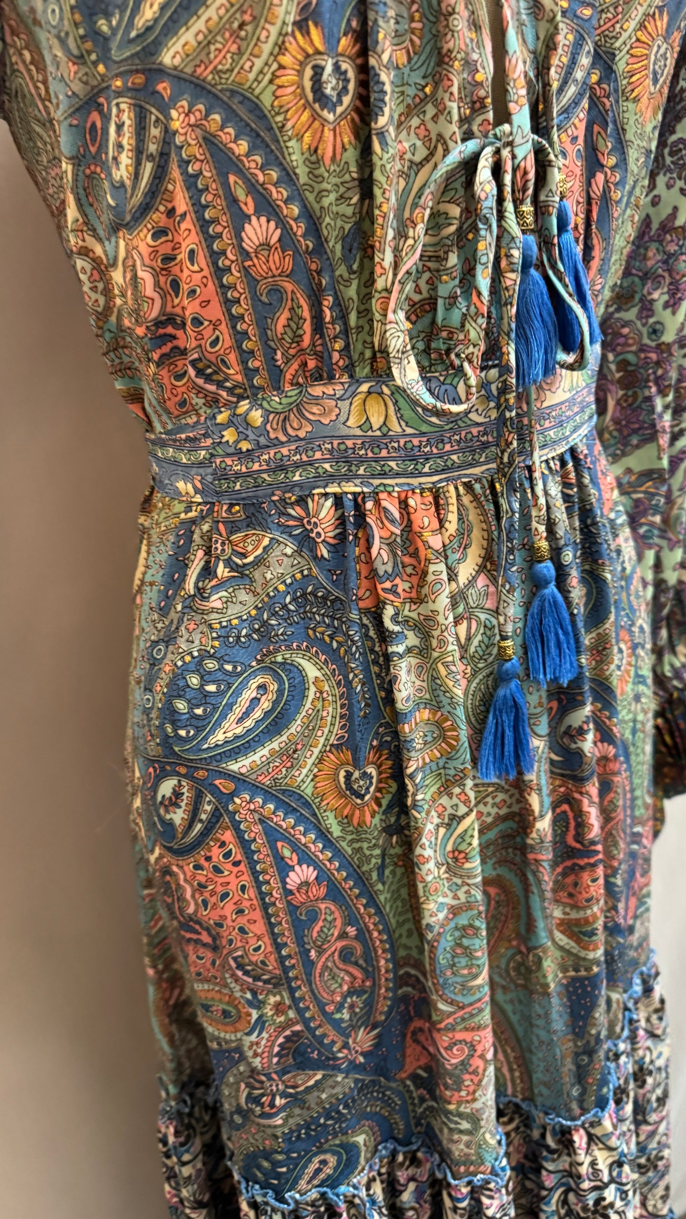 Sky patchwork dress