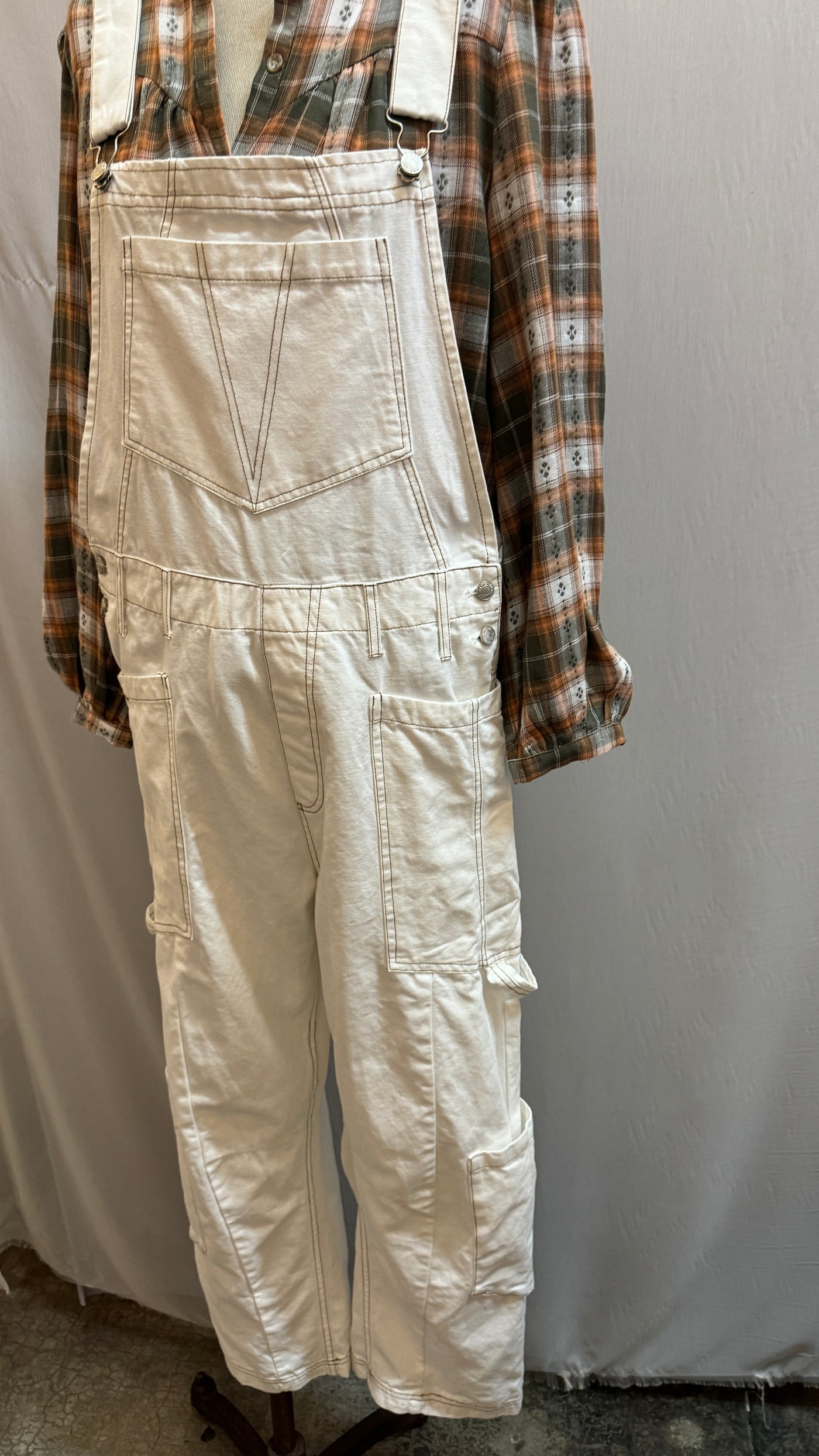 Winter white overalls