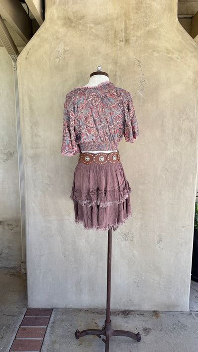 Ruffle skirt (toffee)