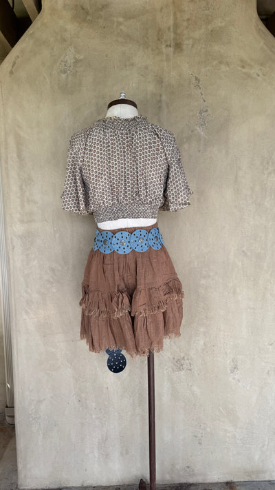 ruffle skirt (maple)