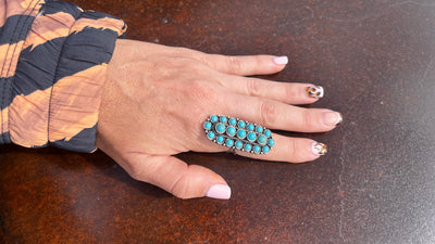 Turquoise adjustable rings