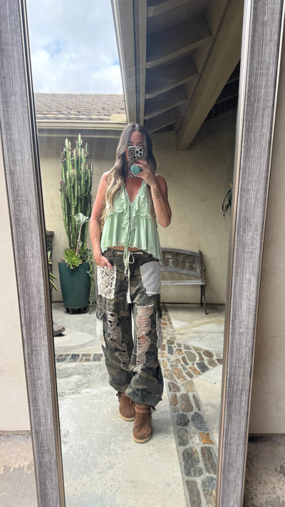 Camille camo pants
