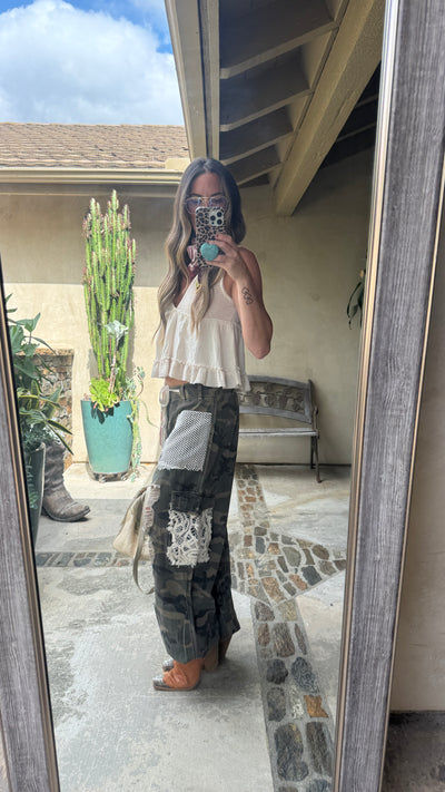Camille camo pants