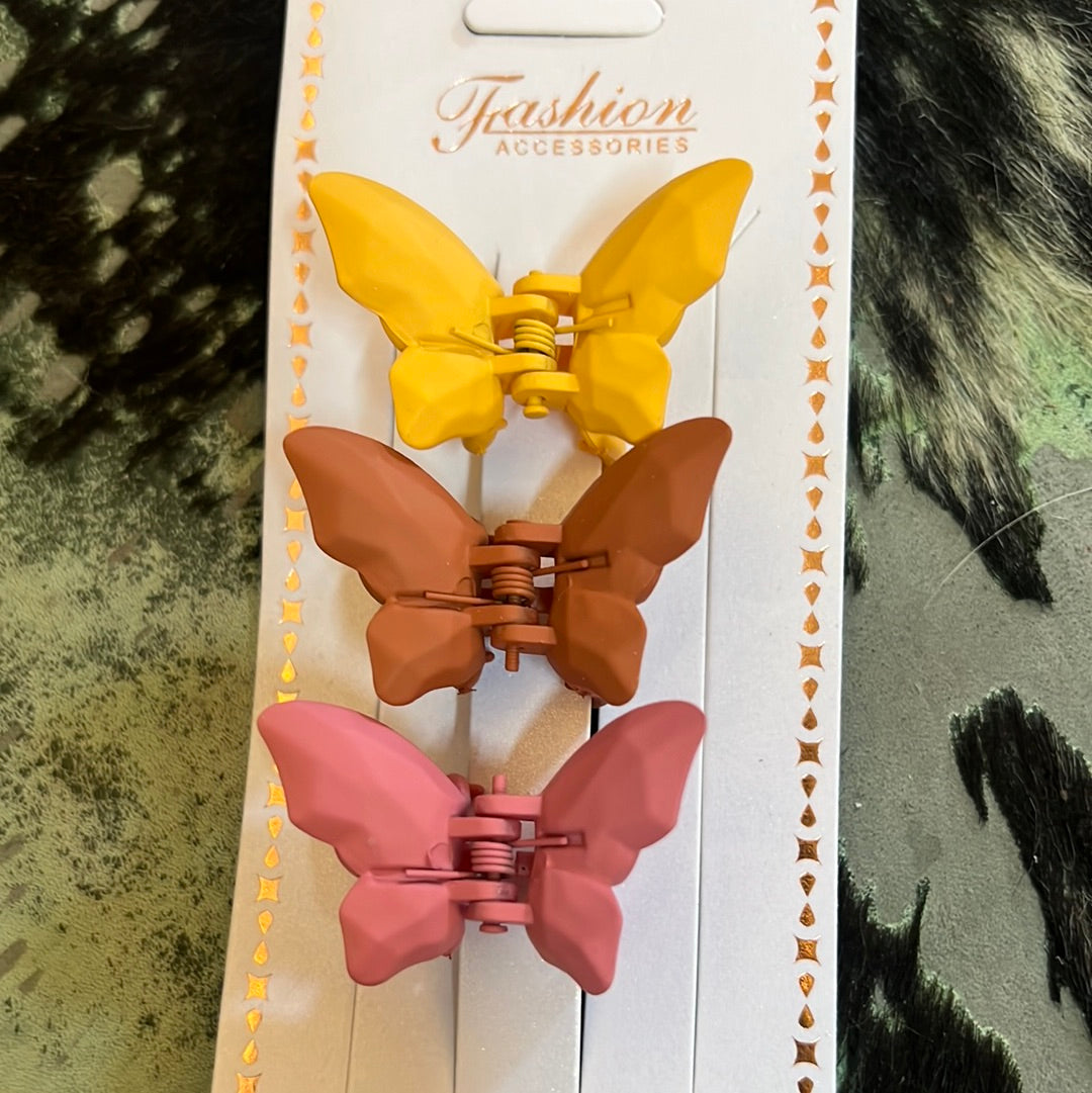 Butterfly hair clips