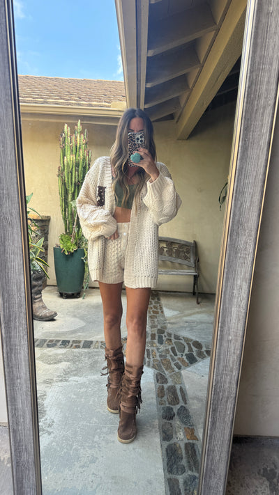 Horse'in around cardi