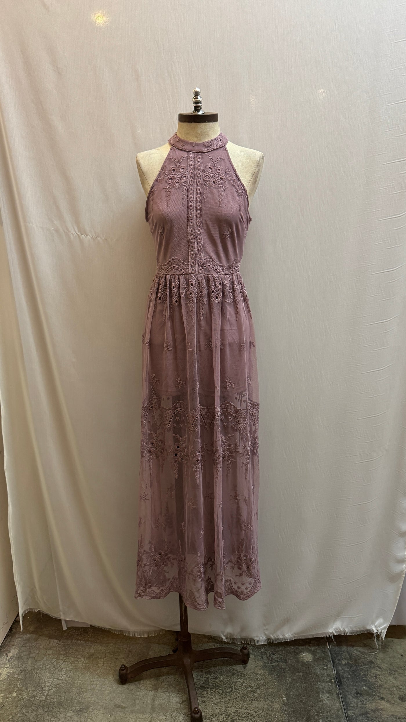 lexi lace maxi dress Studio Lexi Annie Lace Maxi Dress in Brown