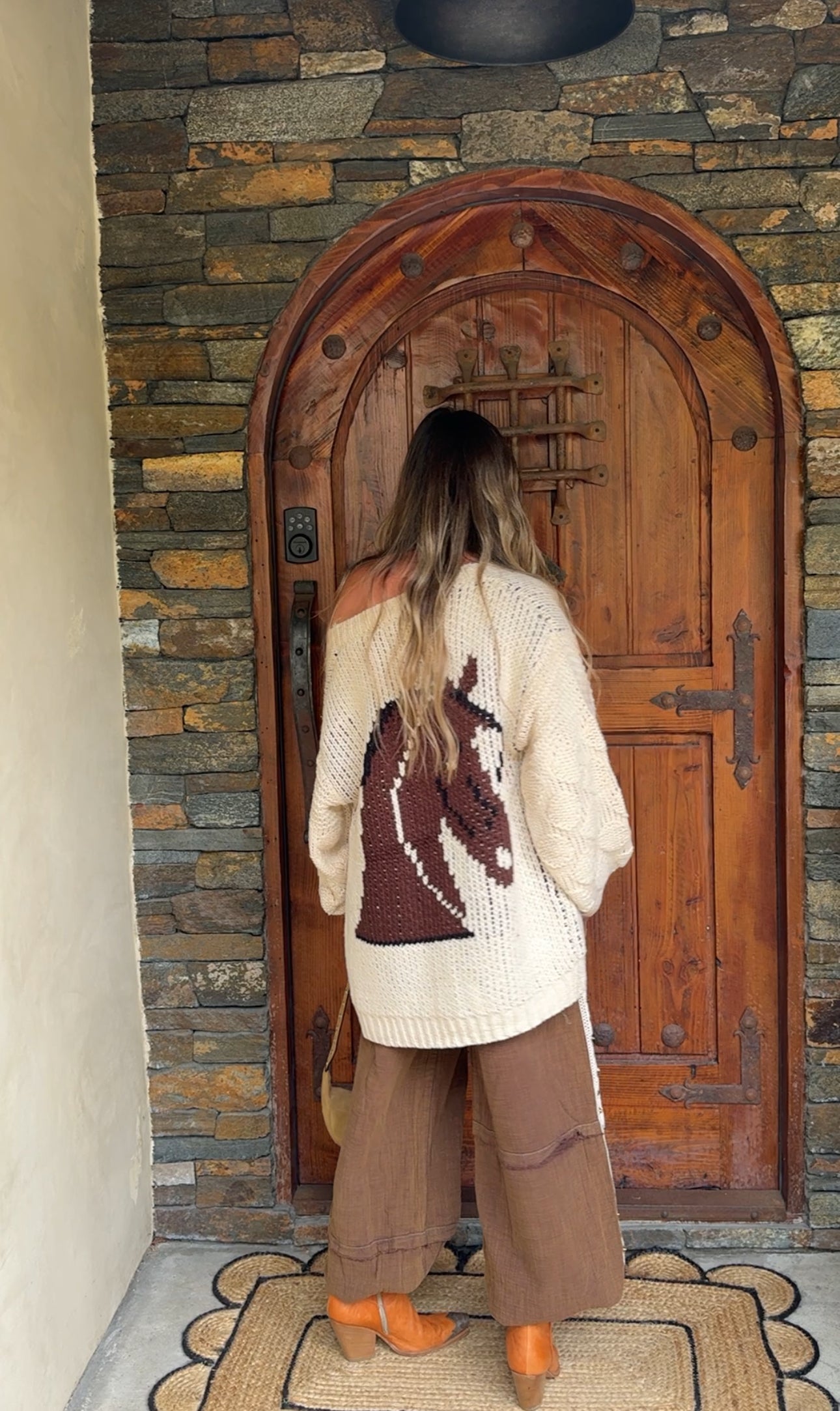 Horse'in around cardi