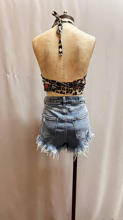 Vintage inspired denim shorts