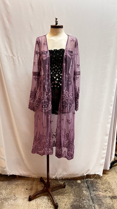 Lavender lace kimono