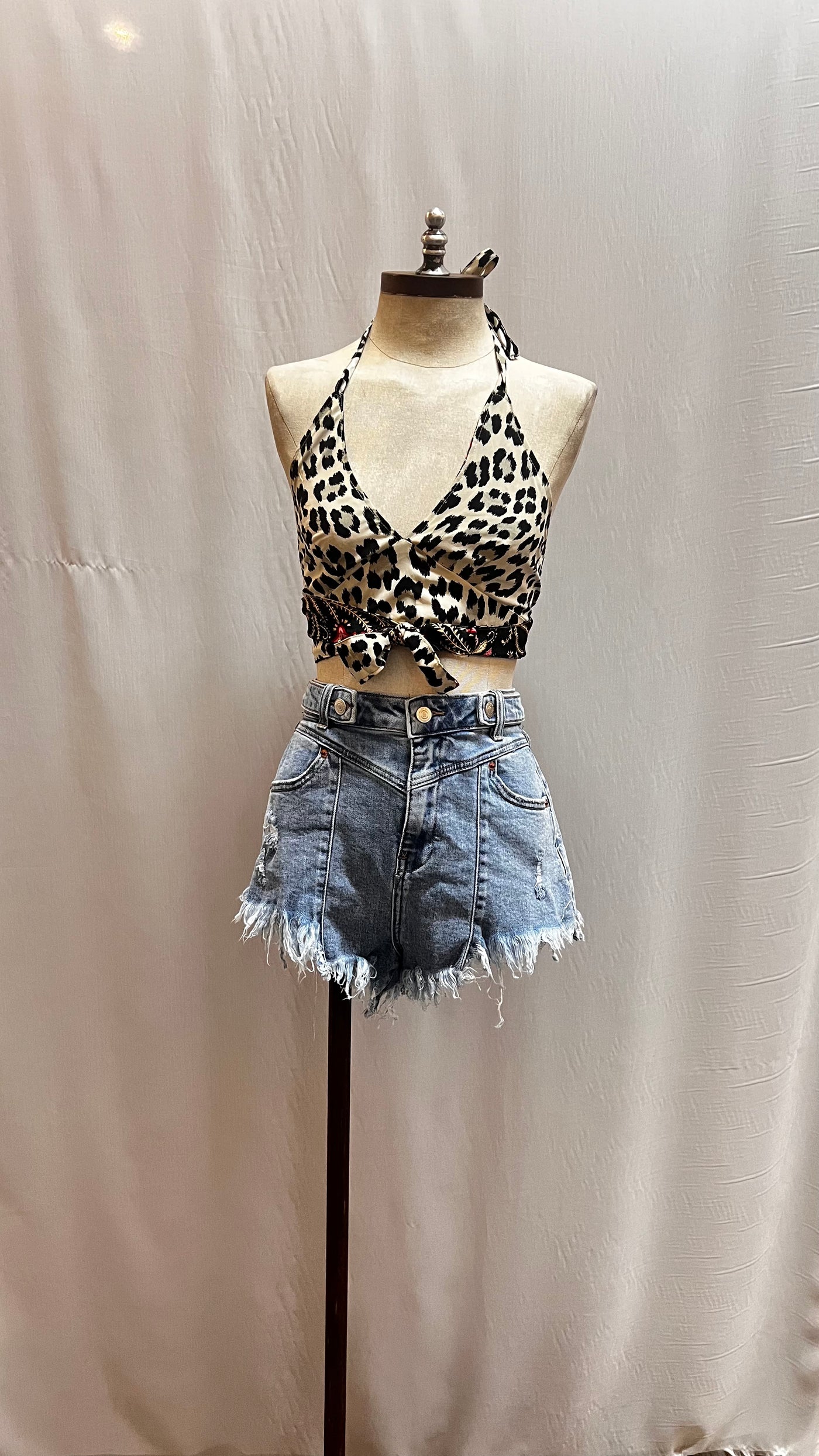 Vintage inspired denim shorts